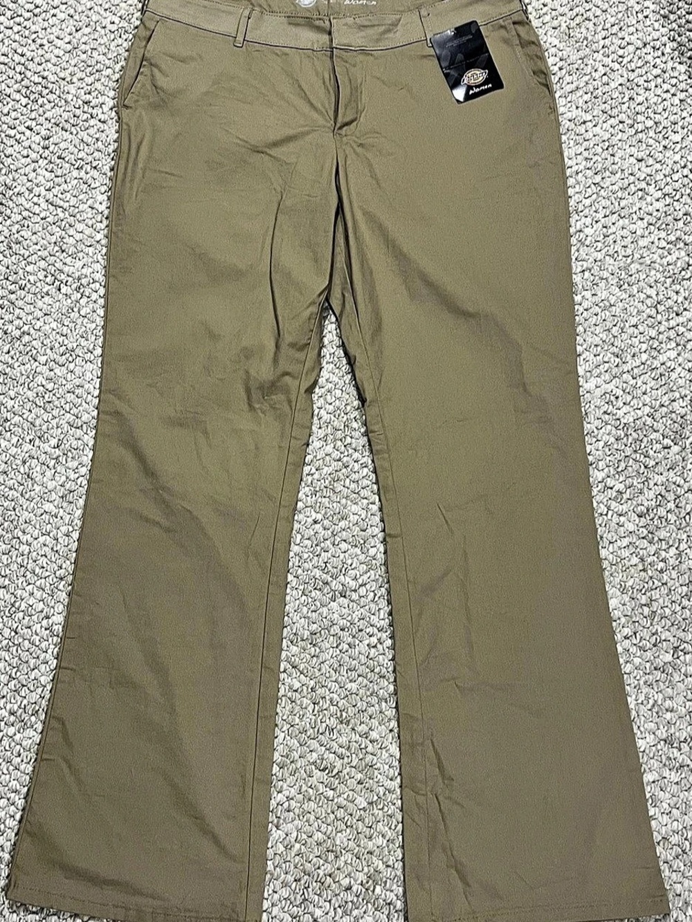 Dickies Women's Flex Twill Pant Slim Fit Boot Cut Green 16L NWT